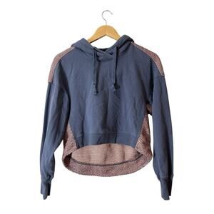 Anthropologie Saturday Sunday Women's Boho Hoodie XS Karla Cropped Blue